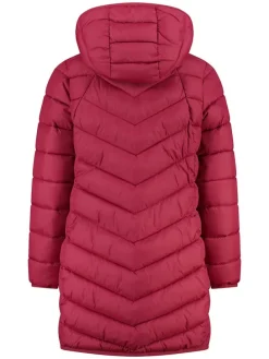 Doorgestikte mantel roze