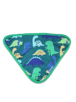 Driehoekige doek blauw/groen - (L)35 x (B)25 cm