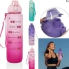 Drinkfles paars/turquoise/roze - 1 l (verrassingsproduct)