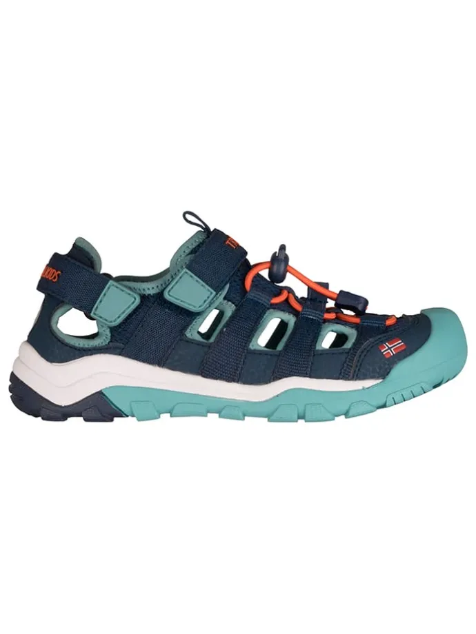 Enkelsandalen "Kristiansand" donkerblauw/turquoise