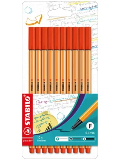 Fineliners ''STABILO point 88'' rood - 10 stuks