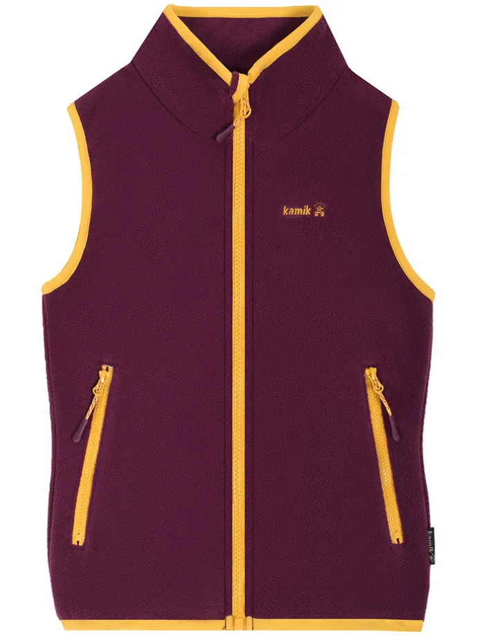 Fleece bodywarmer "Dawn" pruimkleurig
