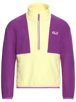 Fleece trui "Taunus" paars/crème