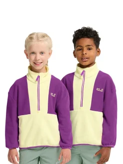 Fleece trui "Taunus" paars/crème