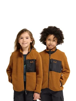 Fleece vest "Lite Curl" lichtbruin