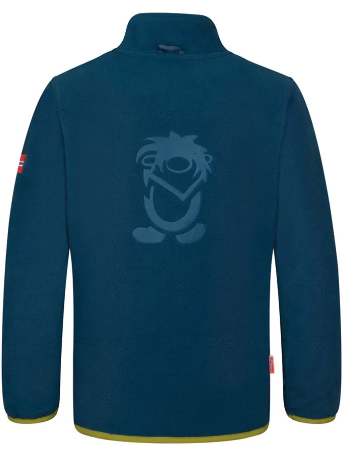 Fleece vest "Oppdal" donkerblauw/groen