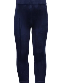 Fluwelen legging donkerblauw