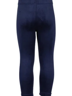 Fluwelen legging donkerblauw