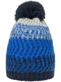 Gebreide muts blauw