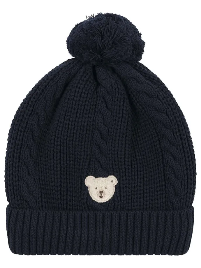 Gebreide muts donkerblauw