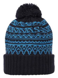 Gebreide muts "Hull" blauw/zwart