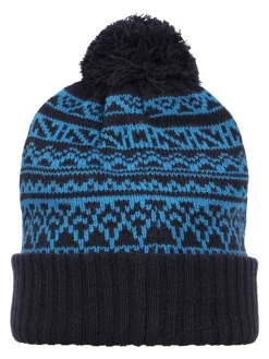 Gebreide muts "Hull" blauw/zwart
