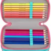 Gevoerde etui "Minnie Mouse" lichtroze - (B)20 x (H)13 x (D)7,5 cm