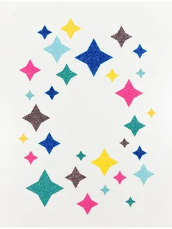 Glitter knutselpapier "Rainbow" - vanaf 5 jaar - 6 vellen