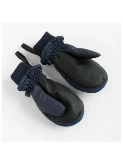 Handschoenen antraciet/blauw