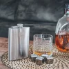 Heupfles zilverkleurig - 230 ml