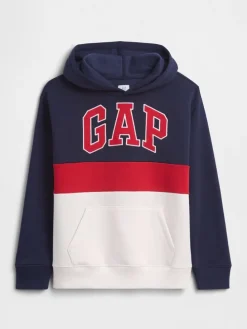 Hoodie donkerblauw/crème