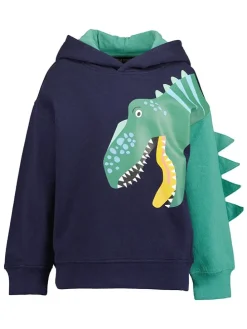 Hoodie donkerblauw/turquoise