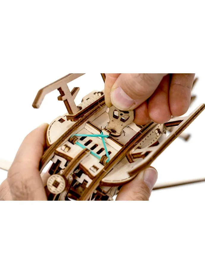 Houten functioneel model "Revell - Tiny Adventures - Helicopter" - vanaf 10 jaar
