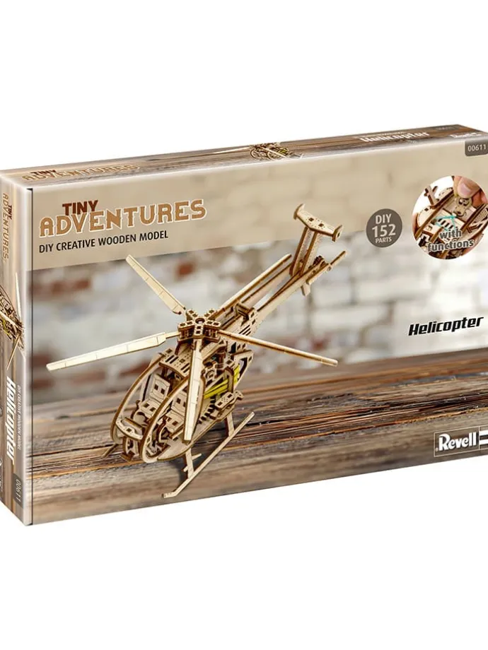 Houten functioneel model "Revell - Tiny Adventures - Helicopter" - vanaf 10 jaar