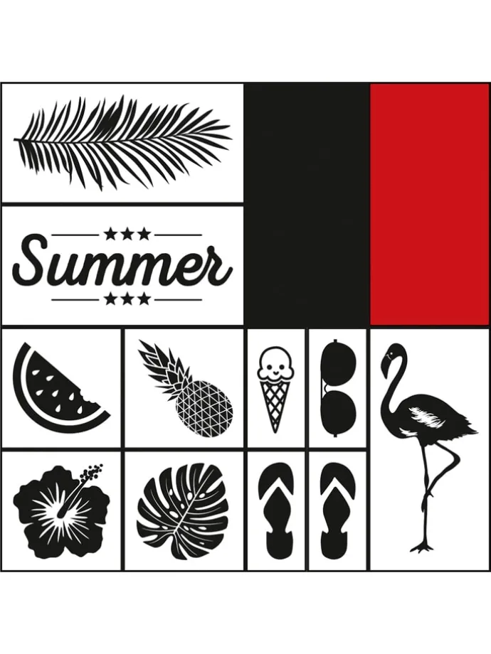 Houten stempelset "Summer" naturel - vanaf 3 jaar