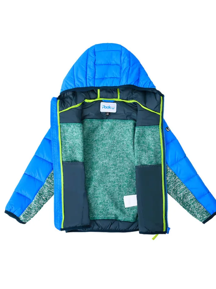 Hybride jas "Lynx" blauw/turquoise
