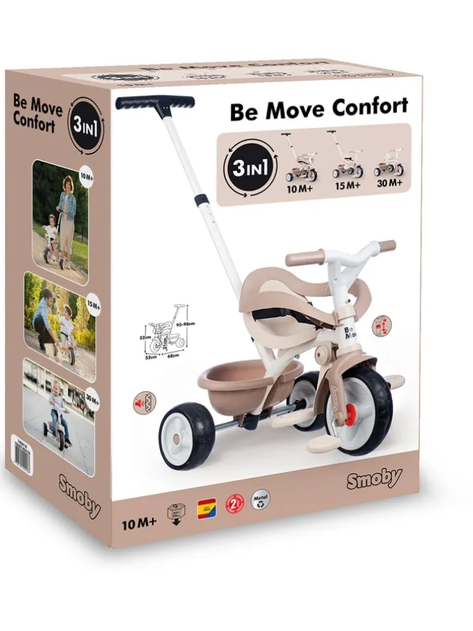 2-in-1 driewieler "Be Move Comfort" beige - vanaf 12 maanden