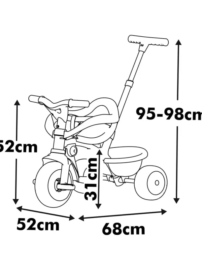 2-in-1 driewieler "Be Move Comfort" beige - vanaf 12 maanden