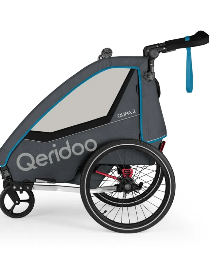 3-in-1 fietsaanhanger "QUPA 2" blauw/grijs