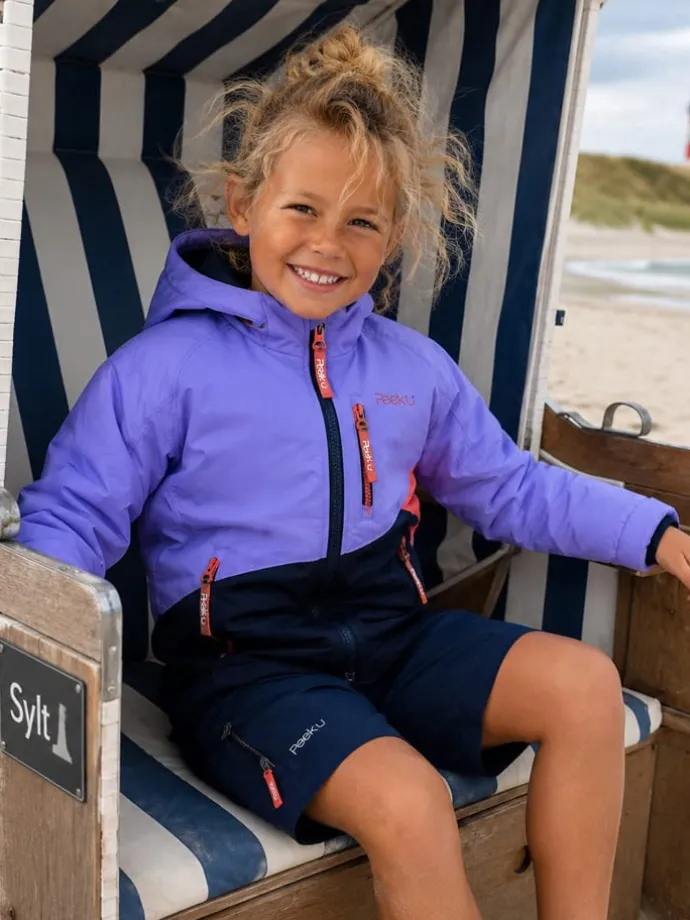 3-in-1 functionele jas "Marisol" paars/rood