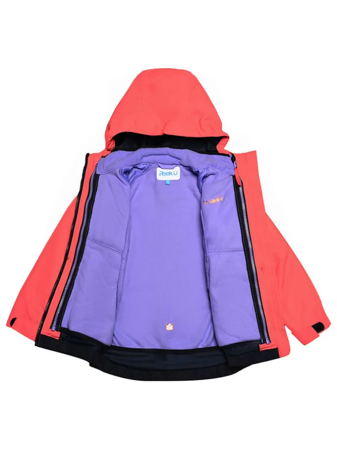 3-in-1 functionele jas "Marisol" rood/paars