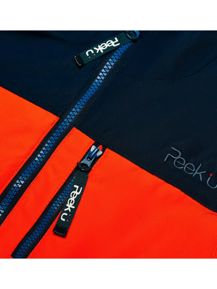 3-in-1 functionele jas "Trey" donkerblauw/oranje