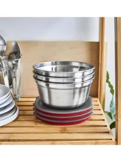3-in-1 lunchbox zilverkleurig - (B)16,5 x (H)8 x (D)17 cm