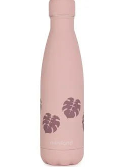 Isoleerfles "Leaves" lichtroze - 500 ml