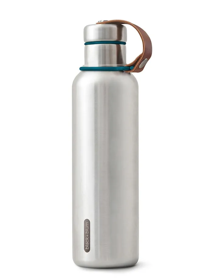 Isoleerfles zilverkleurig/blauw - 750 ml