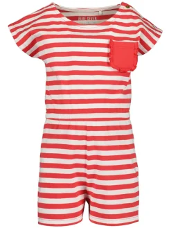 Jumpsuit wit/rood
