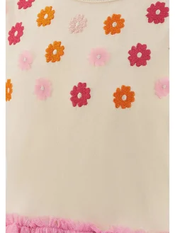Jurk beige/roze