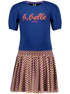 Jurk blauw/meerkleurig