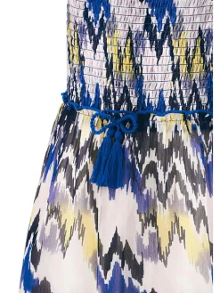 Jurk crème/blauw