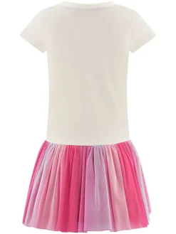Jurk crème/roze