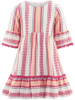 Jurk crème/roze