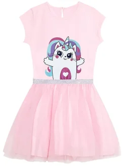 Jurk "Cute Kitty" lichtroze