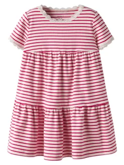 Jurk "Fensina" rood/crème