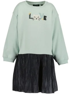 Jurk mintgroen/zwart