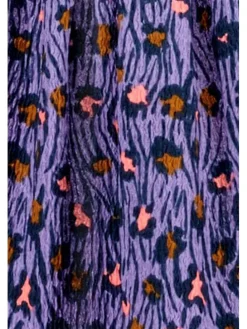 Jurk paars/donkerblauw/lichtroze