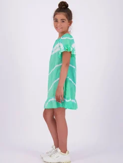 Jurk "Pien" groen/wit