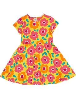Jurk "Spring" geel/meerkleurig