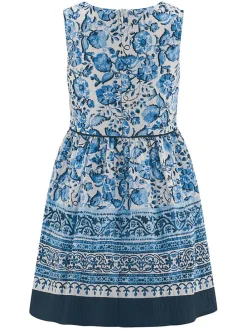 Jurk wit/blauw
