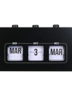 Kalender "Flip Flap" zwart - (B)19,5 x (H)11 x (D)6,5 cm