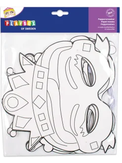 Kartonnen maskers "Princess" - 12 stuks - vanaf 3 jaar